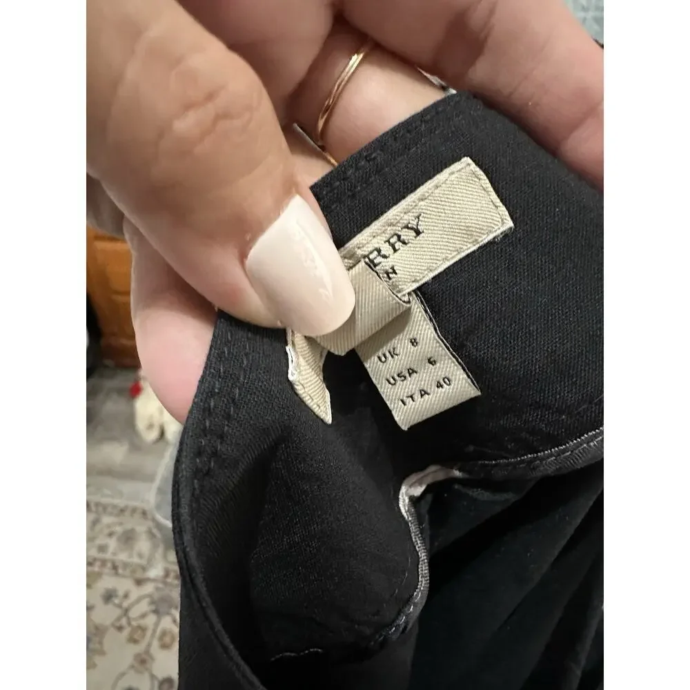 Burberry London Black Wool Mini Pencil Skirt Size 6 - Picture 4 of 8